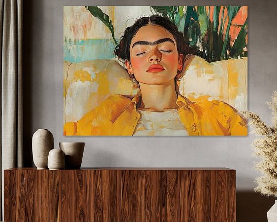 Voorbeeld van het werk in een kamer