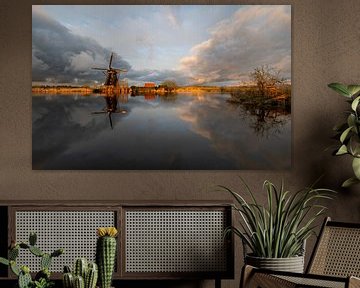 Hollandse luchten boven de molens van Kinderdijk