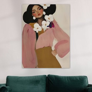Modern portrait in pastel colours by Carla Van Iersel