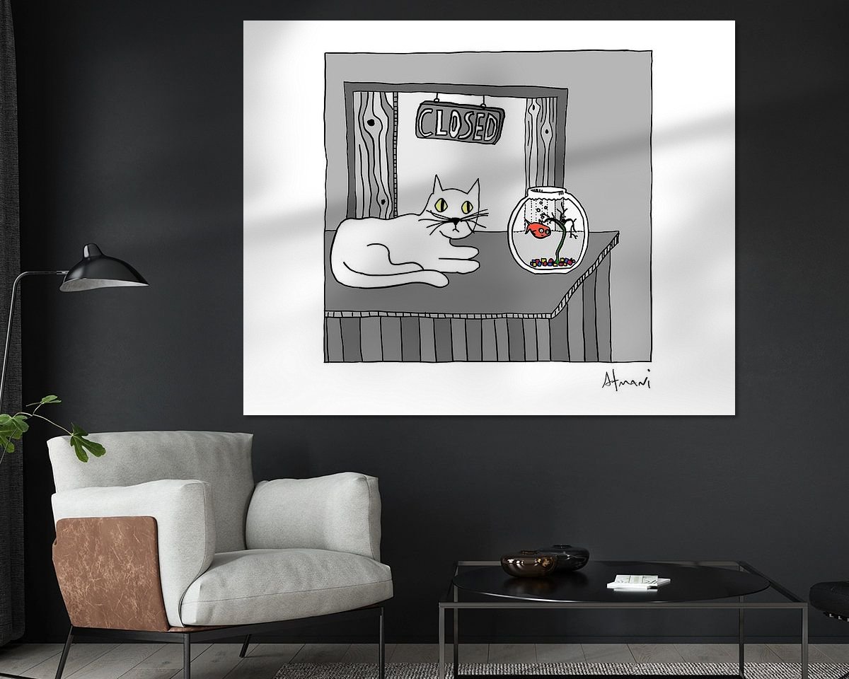Voorbeeld van het werk in een kamer