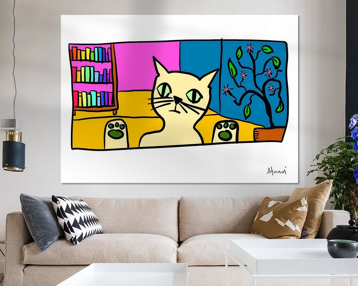 Voorbeeld van het werk in een kamer
