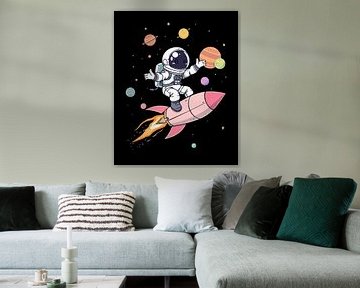 Grappige astronaut raket van MIROKKU