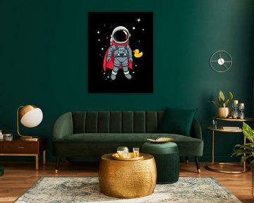 Grappige Astronaut en Eend van MIROKKU