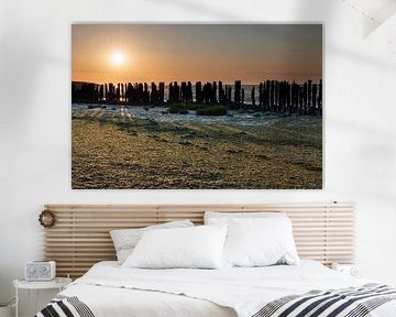 Zonsondergang aan het Wad