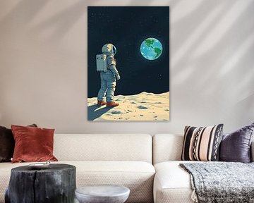 Astronaut kijkt naar de aarde 3 van MIROKKU