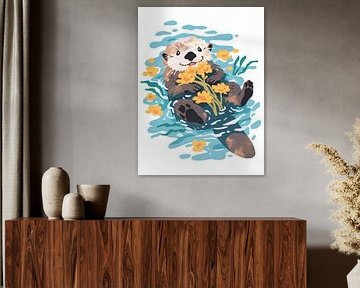 Drijvende zeeotter van MIROKKU