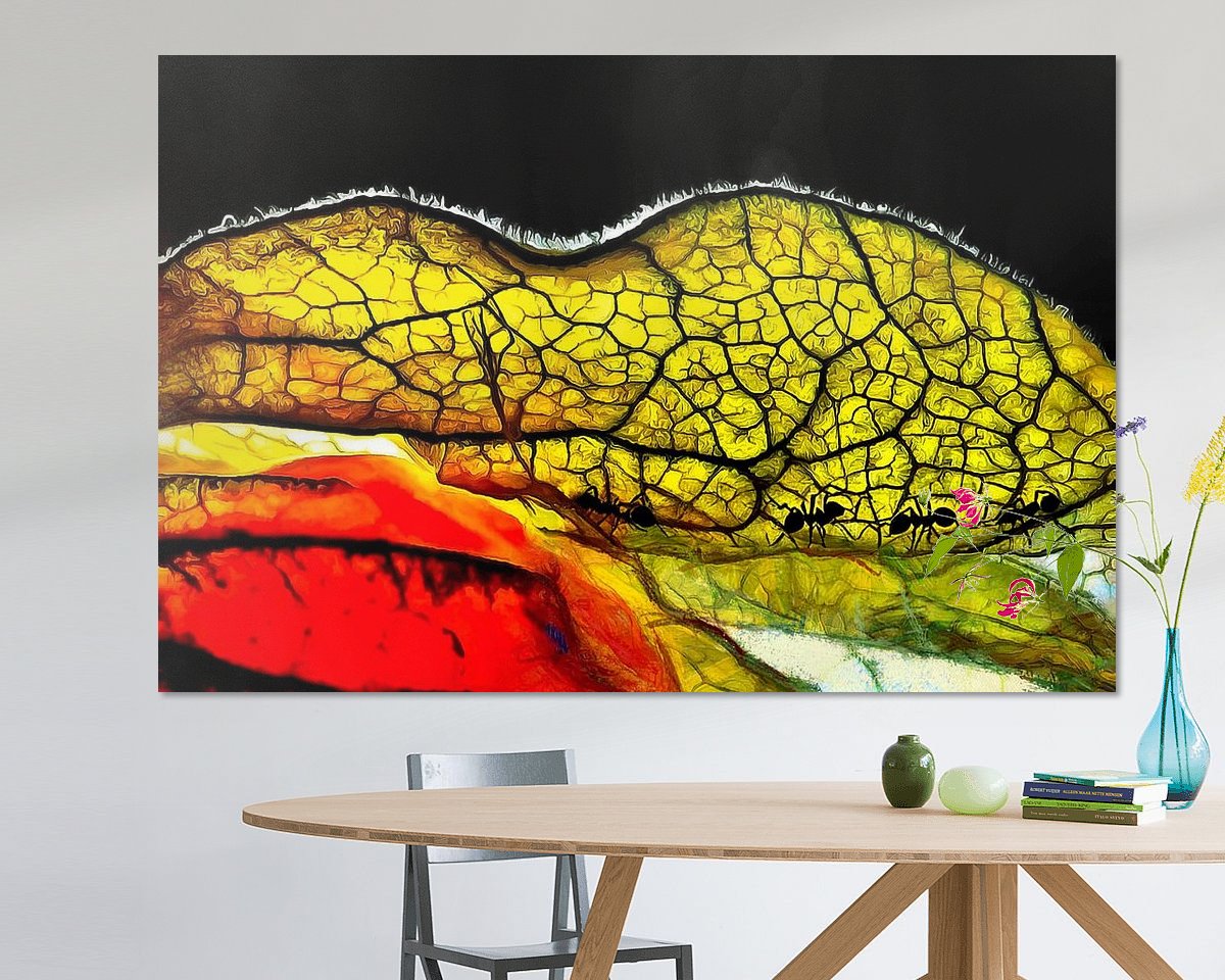 Voorbeeld van het werk in een kamer