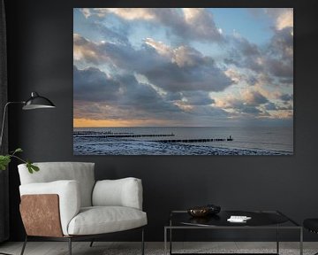 strand zeeland wolken bij Westkapelle van anne droogsma