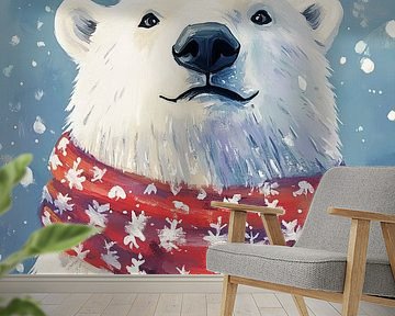 Christmas polar bear by Wonderful Art