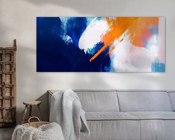 Abstract colour explosion - dynamic and lively by Poster Art Shop