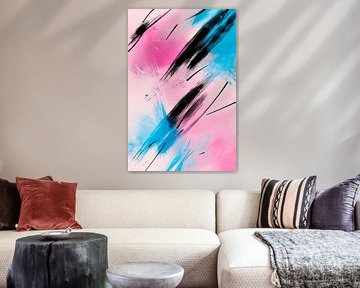 Explosion de couleurs abstraites - dynamiques et vives sur Poster Art Shop