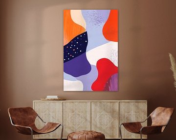 Abstract colour forms - modern and lively by Poster Art Shop