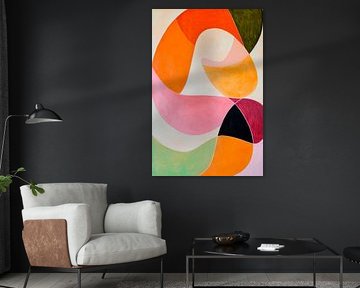 Composition abstraite de couleurs - Moderne et fraîche sur Poster Art Shop