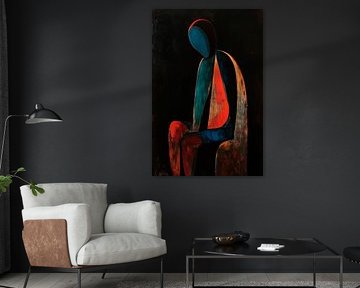 Abstract figure in bold colours by Poster Art Shop