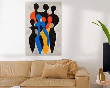 Abstracte figuren in felle kleuren van Poster Art Shop