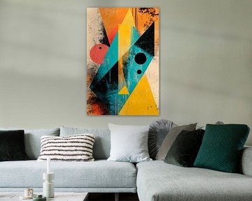 Abstract geometry in bold colours by Poster Art Shop