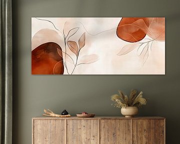 Abstracte natuurlijke vormen in warme kleuren van Poster Art Shop