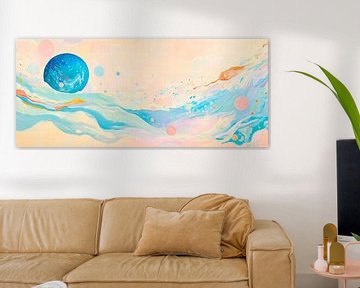 Abstract ruimtelijk landschap van Poster Art Shop