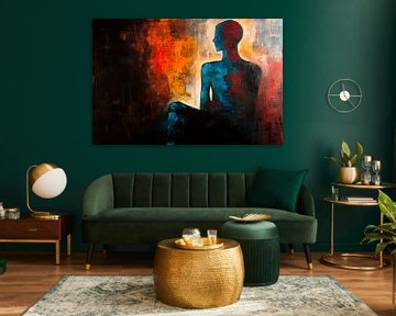 Abstract silhouette in colours by Poster Art Shop