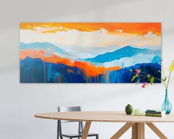 Paysage de montagne en couleurs sur Poster Art Shop