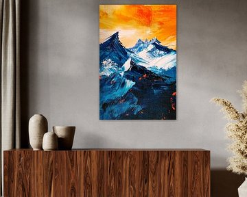 Mountain landscape in vivid colours by Poster Art Shop