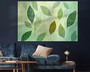 Bladornament op een zachte achtergrond van Poster Art Shop