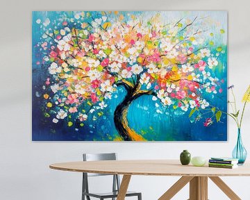 Flowering tree in watercolour style by Poster Art Shop