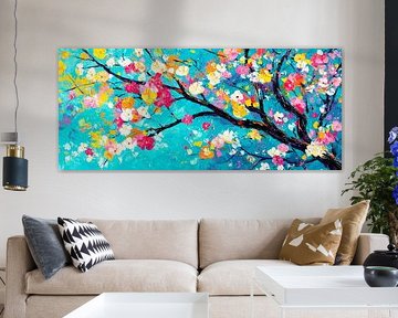 Flowering branches in an explosion of colour by Poster Art Shop