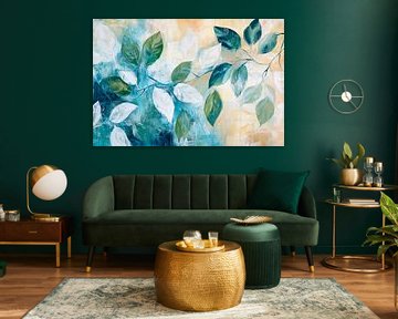 Bladeren in aquarelstijl van Poster Art Shop