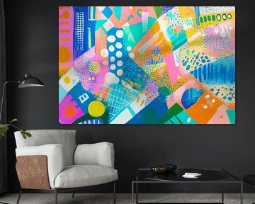 Colourful abstraction - Colourful composition by Poster Art Shop