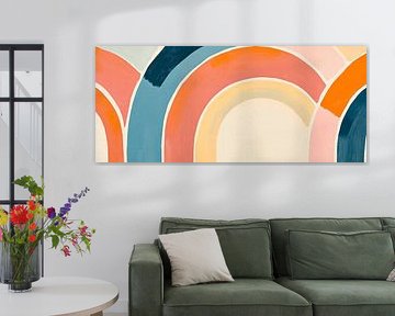 Colourful arches in pastel shades by Poster Art Shop