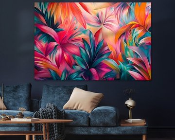 Art floral coloré - style tropical sur Poster Art Shop