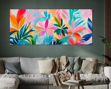 Composition de feuilles colorées - Vive et fraîche sur Poster Art Shop