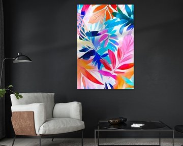 Feuilles multicolores - diversité vivante sur Poster Art Shop