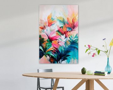 Des fleurs multicolores - l'art de l'aquarelle sur Poster Art Shop