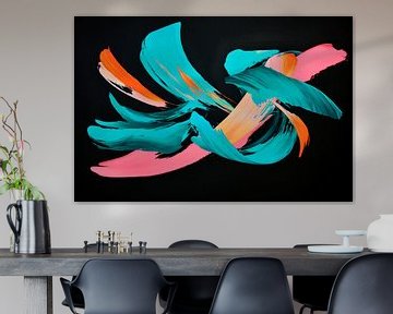 Colourful brushstrokes - abstract art by Poster Art Shop