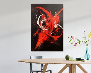 Dynamic play of colours - Abstract art by Poster Art Shop