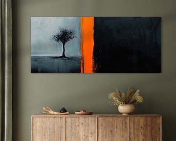 Einsame Silhouette im Kontrast von Poster Art Shop