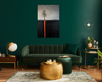 Lone tree in colour contrast by Poster Art Shop