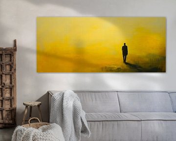 Lonely hiker in the fog by Poster Art Shop