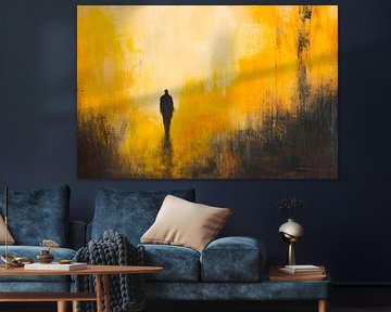 Lonely shadow in golden light by Poster Art Shop