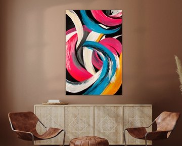 Colourful abstraction - Dynamic currents by Poster Art Shop