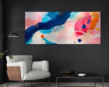 Colourful abstraction - lively dynamics by Poster Art Shop