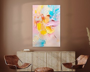 Colourful acrylic fusion - Abstract by Poster Art Shop