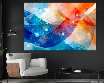 Colourful watercolour patterns - Abstract by Poster Art Shop