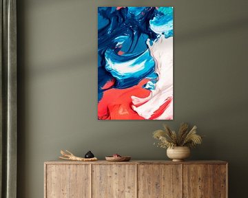 Farbenfrohe Malerei – Abstrakte Struktur von Poster Art Shop