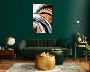 Colourful curves - Abstract painting by Poster Art Shop