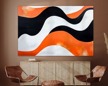Colourful wave pattern - Modern design by Poster Art Shop