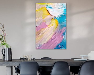 Colourful brushstroke - Abstract by Poster Art Shop