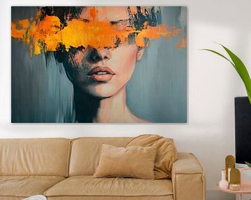 Colourful portrait - expressive and modern by Poster Art Shop